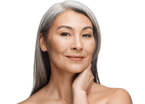 Photo of an older woman with great skin