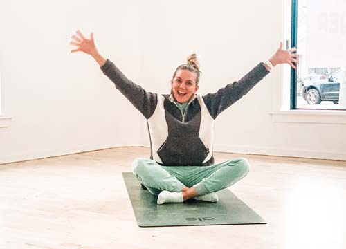 Beth flowing at the Studio at Lifted