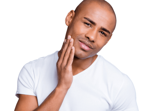 Photo of a man with acne-free skin