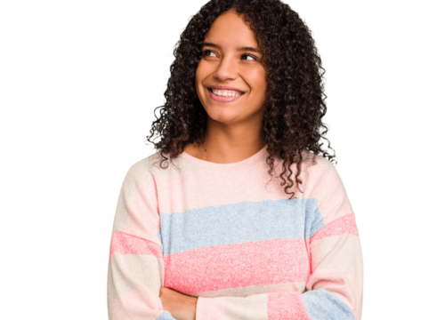 Photo of a woman with great skin after using Exo Elixir™ products
