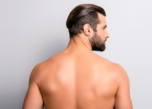 Man with smooth back and shoulders
